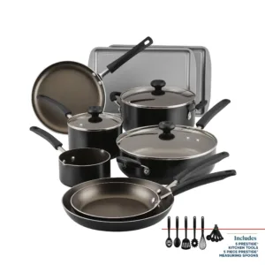 Easy Clean 22 Piece Nonstick Aluminum Pot and Pan Set